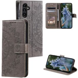 Mobigear Mandala Samsung Galaxy S25 FE Hoesje Bookcase Portemonnee - Grijs