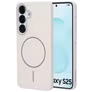 Mobiparts Slim Line Samsung Galaxy S25 MagSafe Hoesje Hardcase Backcover - Off White