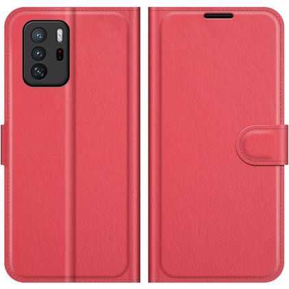 Mobigear Classic POCO X3 GT Hoesje Bookcase Portemonnee - Rood