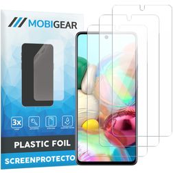 Mobigear Samsung Galaxy A71 Screenprotector Folie - Case Friendly (3-Pack)