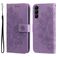 Mobigear Flowers Samsung Galaxy S23 Hoesje Bookcase Portemonnee - Paars