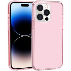 Mobigear Crystal iPhone 14 Pro Hoesje Hardcase Backcover - Roze