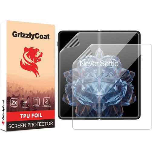 GrizzlyCoat OnePlus Open Hydrogel TPU Screenprotector - Case Friendly (2-Pack)