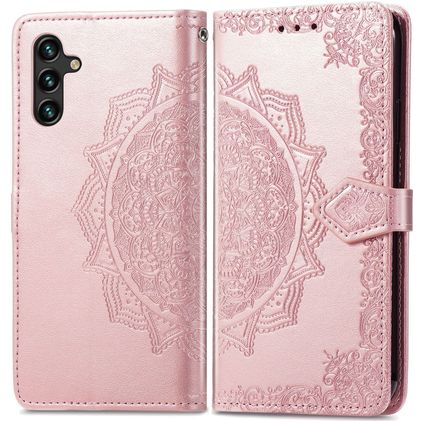 Mobigear Mandala Samsung Galaxy A13 5G Hoesje Bookcase Portemonnee - Roségoud