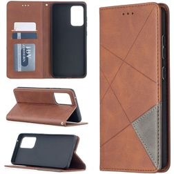 Mobigear Rhombus Slim Samsung Galaxy A52s 5G Hoesje Bookcase - Bruin