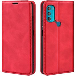 Mobigear Retro Slim Motorola Moto G71 5G Hoesje Bookcase Portemonnee - Rood