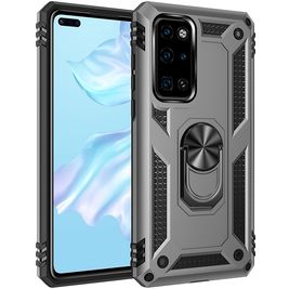 Mobigear Armor Ring Huawei P40 Hoesje Hardcase Backcover Shockproof met Ringhouder - Grijs