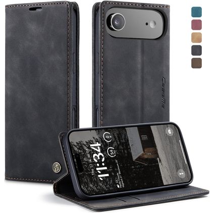 CaseMe 013 iPhone Air Hoesje Bookcase Portemonnee - Zwart