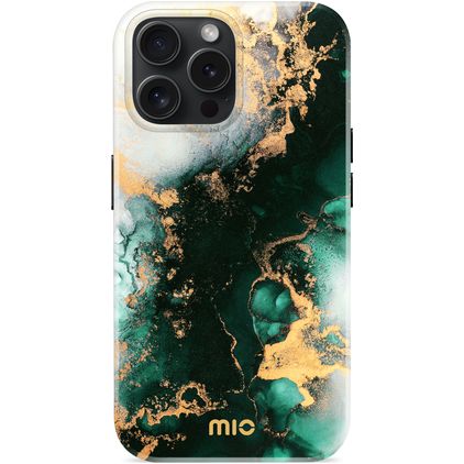 MIO iPhone 15 Pro MagSafe Hoesje Hardcase Backcover - Green Marble