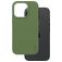 CARE by PanzerGlass Fashionable iPhone 16 Pro Siliconen MagSafe Hoesje Backcover - Groen