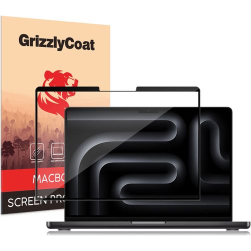 GrizzlyCoat Premium MacBook Pro 16 Inch (2021-2026) Screenprotector Folie - Case Friendly