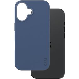CARE by PanzerGlass Fashionable iPhone 16 Siliconen MagSafe Hoesje Backcover - Blauw