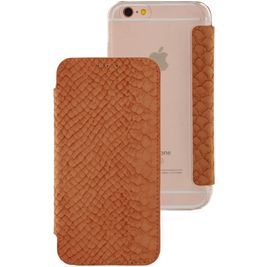 Mobilize Slim Gelly iPhone 6 Hoesje Bookcase - Snake Apricot