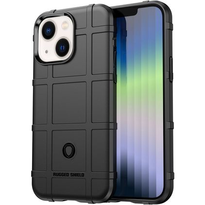 Mobigear Rugged Shield iPhone 14 Hoesje Flexibel TPU Backcover Shockproof - Zwart