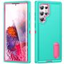 Mobigear Rugged Stand Samsung Galaxy S23 Ultra Hoesje Hardcase Backcover Shockproof met Standaard - Turquoise
