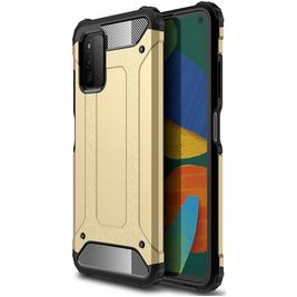 Mobigear Outdoor Samsung Galaxy A03s Hoesje Hardcase Backcover Shockproof - Goud
