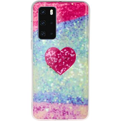 Mobigear Design Huawei P40 Hoesje Flexibel TPU Backcover - Hartjes