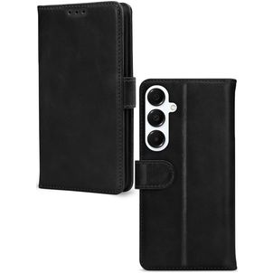 Mobilize Wallet Samsung Galaxy A16 Hoesje Echt Leer Bookcase Portemonnee - Zwart