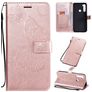 Mobigear Butterfly Xiaomi Redmi Note 8T Hoesje Bookcase Portemonnee - Roségoud