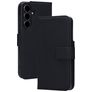Mobiparts Wallet Samsung Galaxy S25 FE Hoesje Echt Leer Bookcase Portemonnee - Zwart