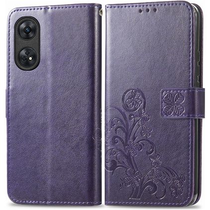 Mobigear Clover OPPO Reno 8T 4G Hoesje Bookcase Portemonnee - Paars