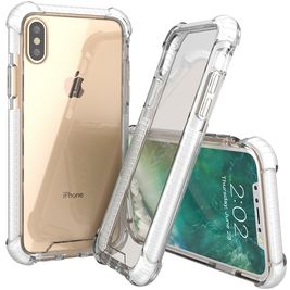 Mobigear Full Bumper iPhone XS Hoesje Hardcase Backcover Shockproof - Wit / Transparant Mobigear Full Bumper iPhone XS Hoesje Hardcase Backcover Shockproof - Wit / Transparant