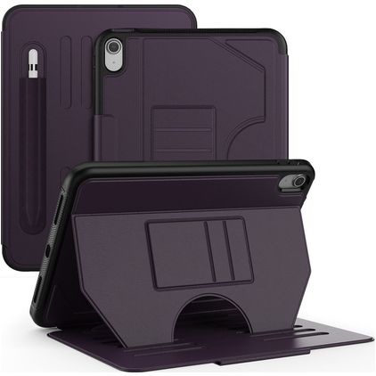 Mobigear Magnetic Folio iPad 10 (2022) Hoes Bookcase + Stylus Houder - Paars