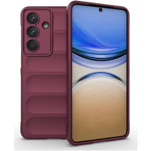 Mobigear Bumpy Samsung Galaxy S26 Plus Hoesje Flexibel TPU Backcover - Wine Red