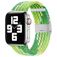 Mobigear Braided Nylon Apple Watch Bandje Klemsluiting - 42/41/40/38 mm - Lime