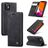 Caseme 013 iPhone 12 Mini Hoesje Bookcase Portemonnee - Zwart