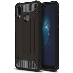 Mobigear Outdoor Huawei P20 Lite (2018) Hoesje Hardcase Backcover Shockproof - Zwart