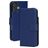 Mobiparts Wallet iPhone 17 Hoesje Echt Leer Bookcase Portemonnee - Blauw