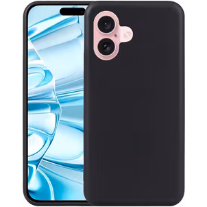 Mobigear Basics iPhone 16 Hoesje Flexibel TPU Backcover - Zwart