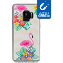 My Style Magneta Samsung Galaxy S9 Hoesje Flexibel TPU Backcover - Flamingo