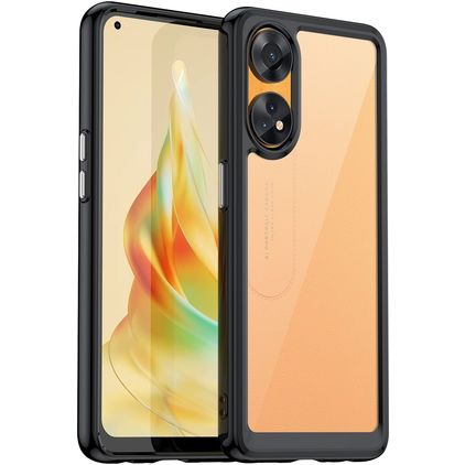 Mobigear Crystal OPPO Reno 8T 4G Hoesje Hardcase Backcover - Zwart