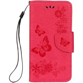 Mobigear Butterfly iPhone X Hoesje Bookcase Portemonnee - Rood