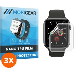 Mobigear Apple Watch - 44 mm Hydrogel TPU Screenprotector - Case Friendly (3-Pack)