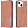 Mobigear Rhombus Slim iPhone 15 Hoesje Bookcase - Bruin
