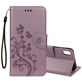 Mobigear Flowers iPhone XS Max Hoesje Bookcase Portemonnee - Paars