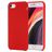 Mobigear Rubber Touch iPhone SE (2020) Siliconen Hoesje Backcover - Rood