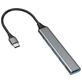 4Smarts 4 in 1 Hub USB-C naar USB-A Hub 0.1 Meter - Spacegrijs