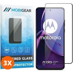 Mobigear Premium Motorola Moto G84 Glazen Screenprotector - Case Friendly (3-Pack)