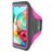 Mobiparts Comfort Fit Telefoonhouder Hardlopen Samsung Galaxy A71 Sport Hoesje Neopreen Sportarmband - Neon Pink