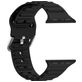 Mobigear Bumpy Siliconen Apple Watch Bandje Gespsluiting - 49/46/45/44 mm - Zwart