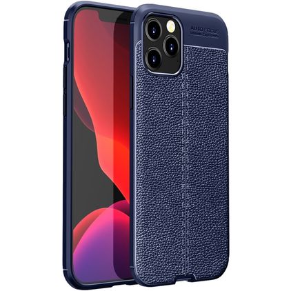 Mobigear Luxury iPhone 12 Pro Hoesje Flexibel TPU Backcover - Blauw