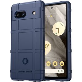Mobigear Rugged Shield Google Pixel 7a Hoesje Flexibel TPU Backcover Shockproof - Blauw