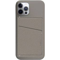 Nudient Magnet Thin Leren Pasjeshouder - 3 Pasjes - MagSafe Compatible - Clay Beige
