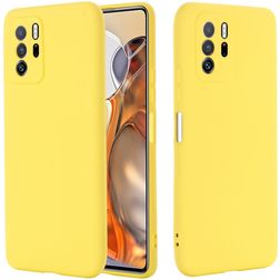 Mobigear Rubber Touch POCO X3 GT Siliconen Hoesje Backcover - Geel