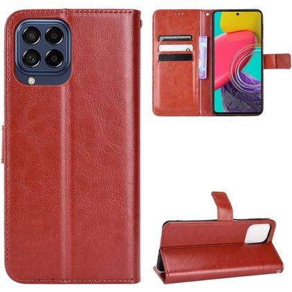 Mobigear Wallet Samsung Galaxy M33 Hoesje Bookcase Portemonnee - Bruin