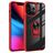Mobigear Crystal Ring iPhone 14 Pro Max Hoesje Hardcase Backcover met Ringhouder - Transparant / Rood